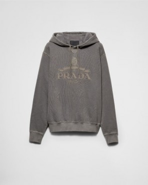 Men's Prada Cotton Sweatshirt Iron Gray