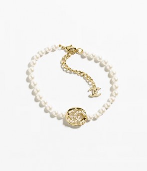 Lady's Chanel Choker Gold, Pearly White & Crystal