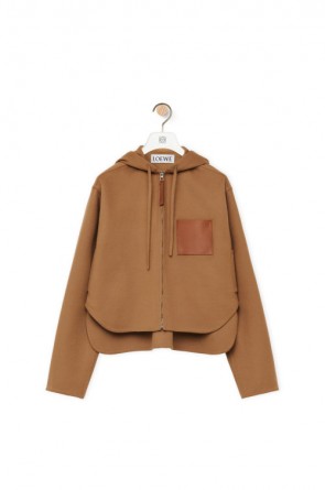 Lady's Loewe Hooded Jacket In Wool And Cashmere