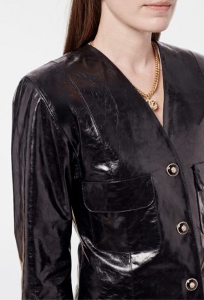 Lady's Chanel Jacket Lambskin Black