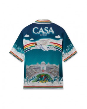 Men's Casablanca La Déesse Du Stade Silk Shirt